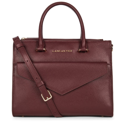 sac à main - saffiano signature #couleur_bordeaux