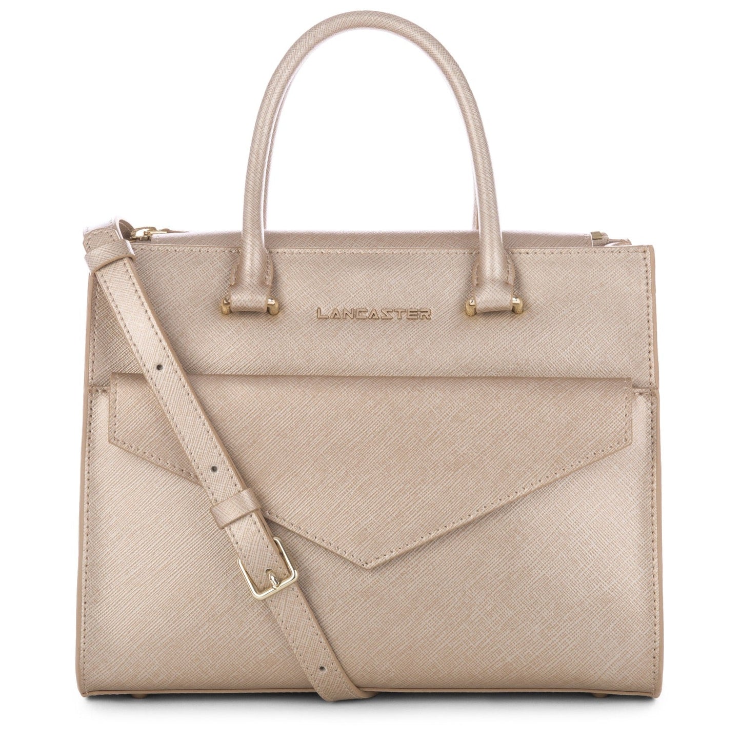sac à main - saffiano signature #couleur_or-ple