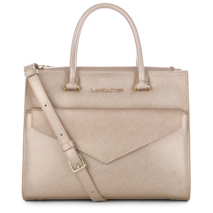 sac à main - saffiano signature #couleur_or-ple