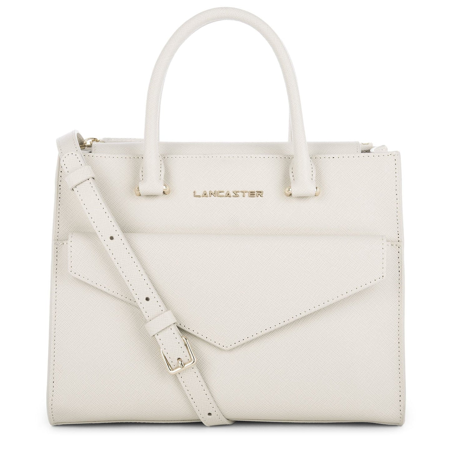 sac à main - saffiano signature #couleur_ivoire