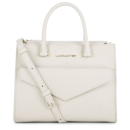 sac à main - saffiano signature #couleur_ivoire