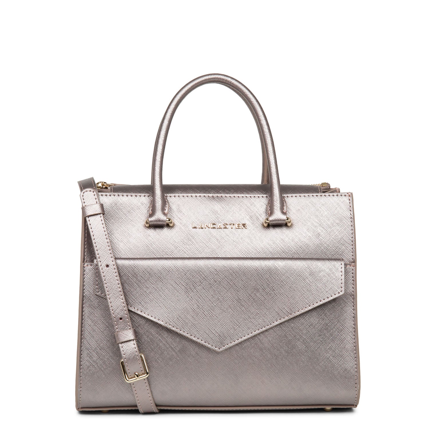 sac à main - saffiano signature #couleur_or-rose