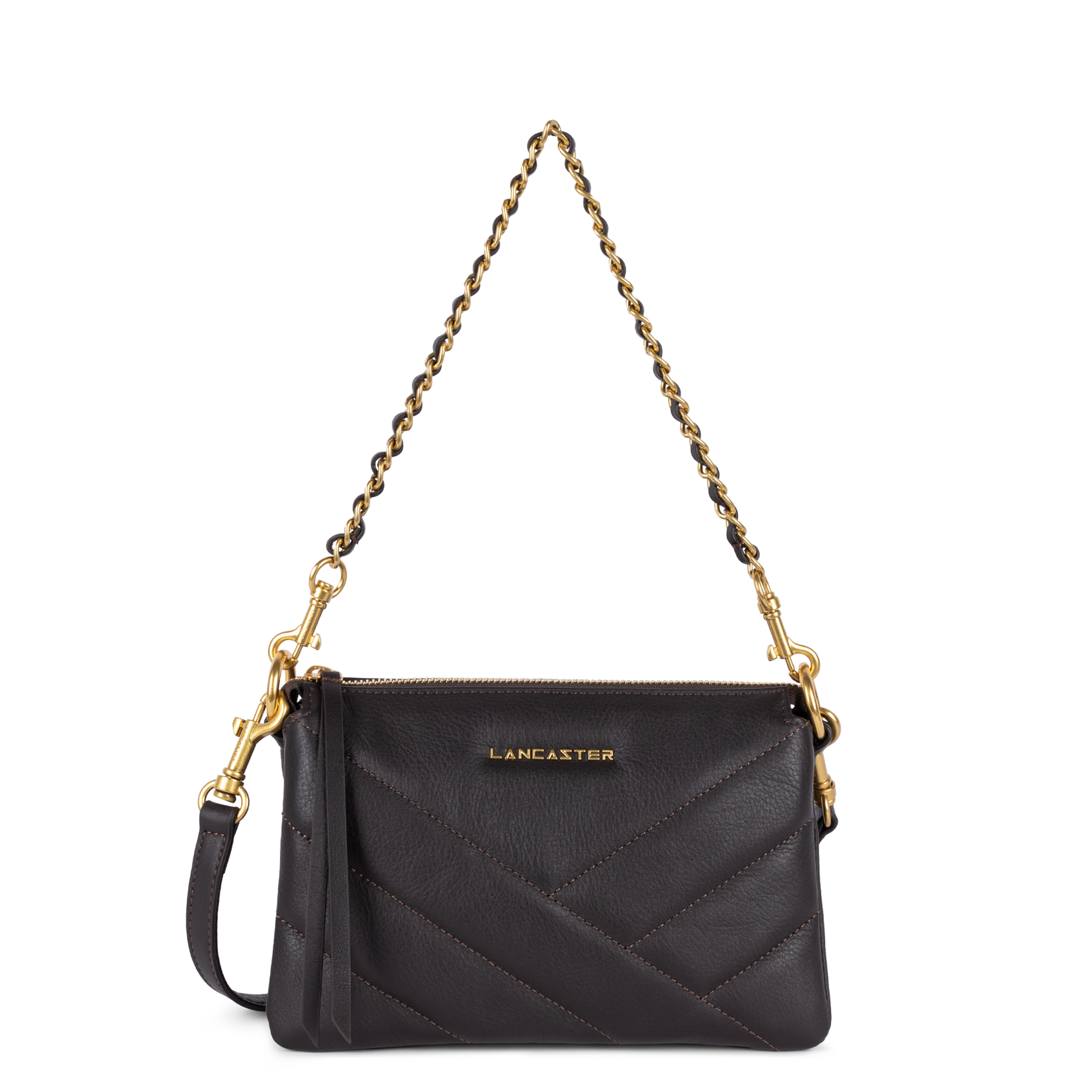 petite pochette - soft matelassé #couleur_marron