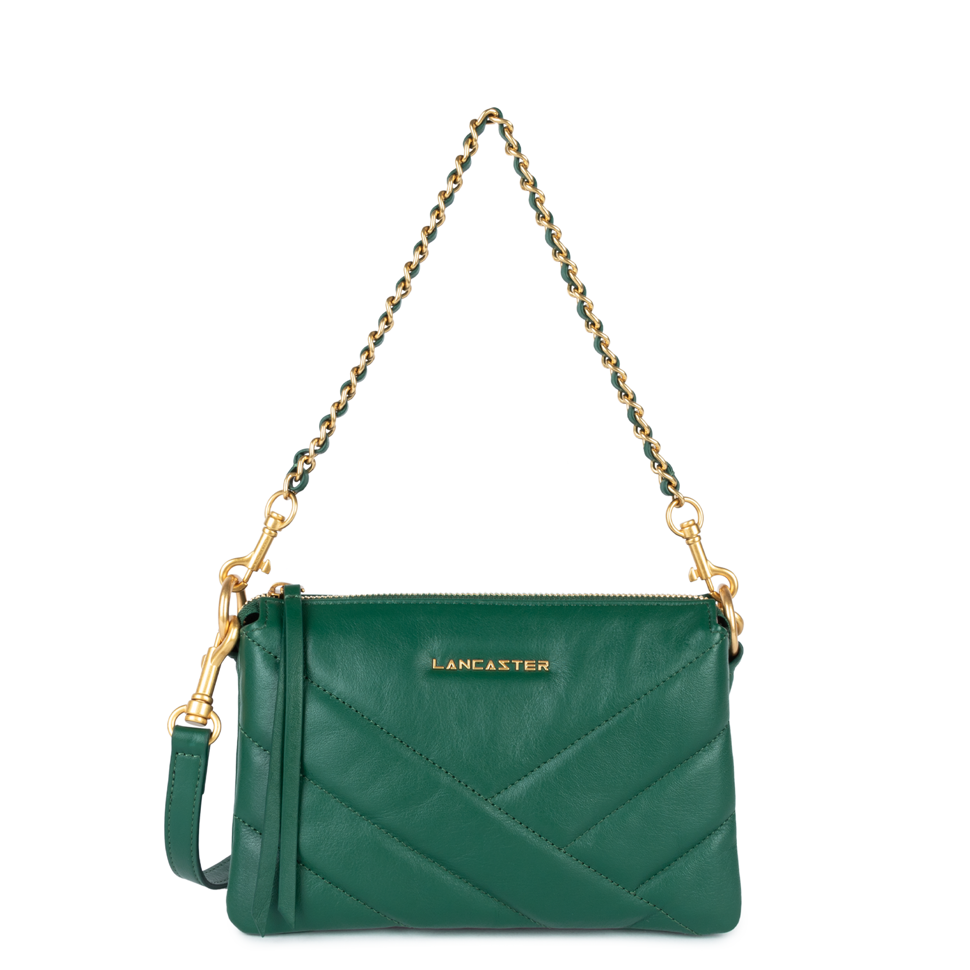 petite pochette - soft matelassé #couleur_vert-fonc