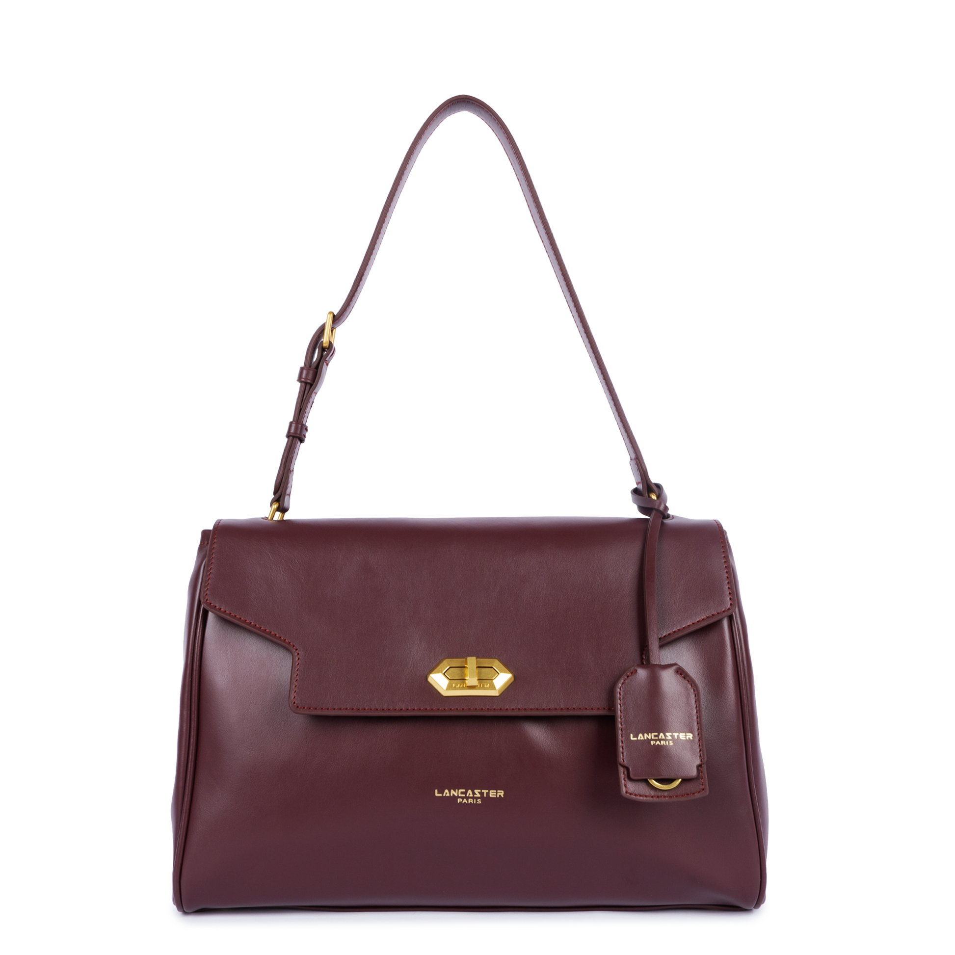 grand sac cabas épaule - donna grace #couleur_bordeaux
