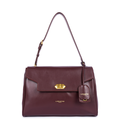 grand sac cabas épaule - donna grace #couleur_bordeaux