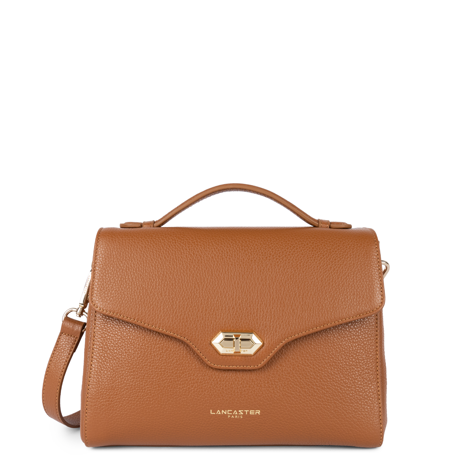 sac à main - foulonné milano #couleur_caramel