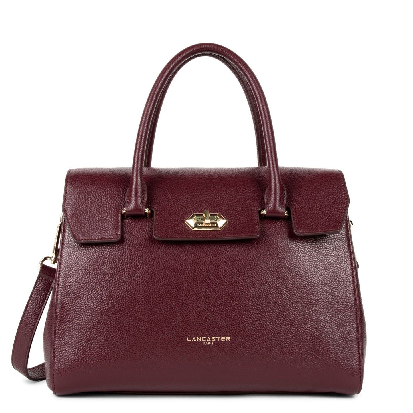 grand sac à main - foulonné milano #couleur_pourpre