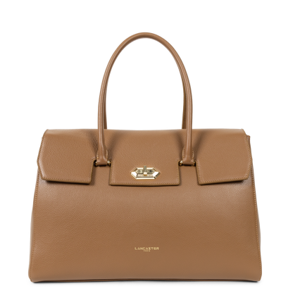 très grand sac cabas épaule - milano cosmos #couleur_camel