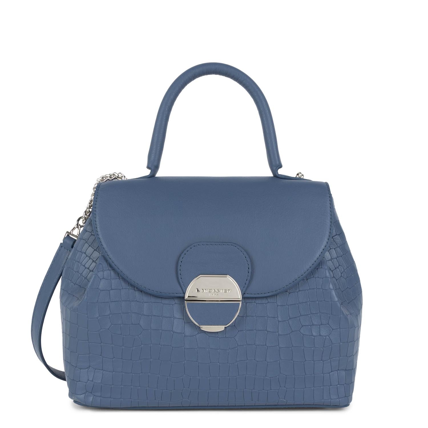 sac à main - pia #couleur_bleu-croco