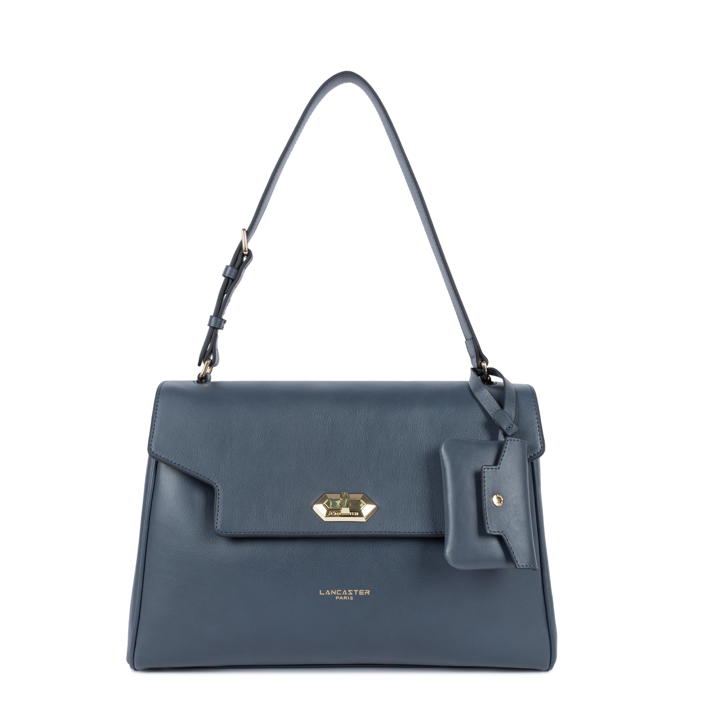 grand sac cabas épaule - mademoiselle grace #couleur_bleu-mer