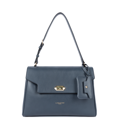grand sac cabas épaule - mademoiselle grace #couleur_bleu-mer