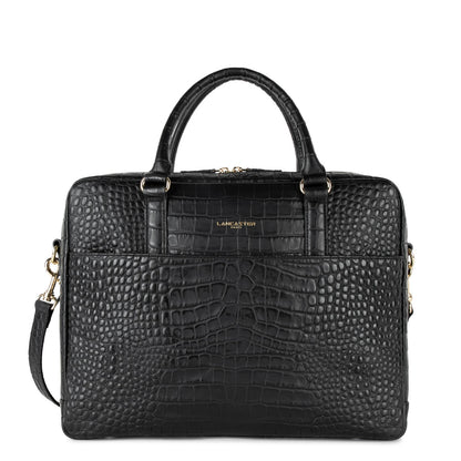 porte documents - mademoiselle business #couleur_noir-mat-croco