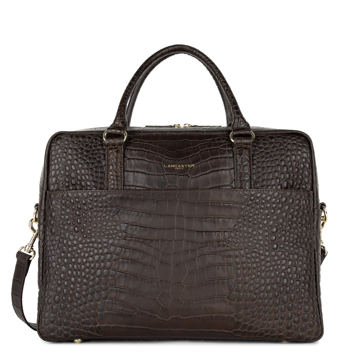 porte documents - mademoiselle business #couleur_marron-mat-croco