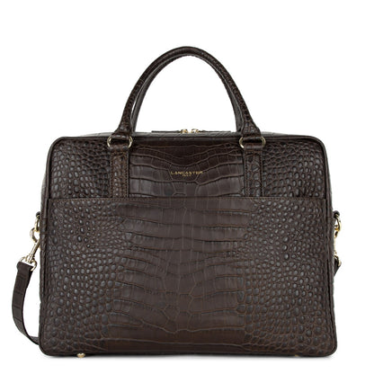 porte documents - mademoiselle business #couleur_marron-mat-croco