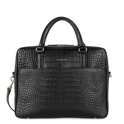 porte documents - mademoiselle business #couleur_noir-mat-croco