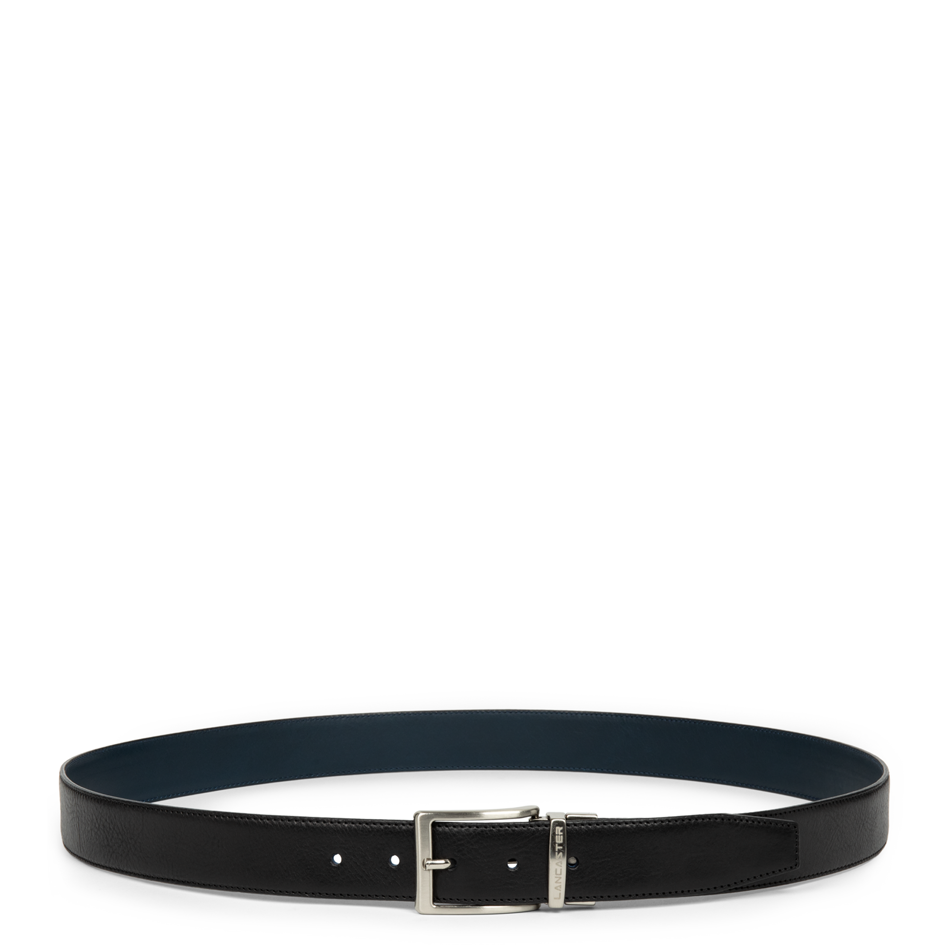 ceinture - ceinture cuir lisse homme #couleur_noir-bleu