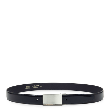 Ceinture - Ceinture Cuir Lisse Homme #couleur_bleu-fonc