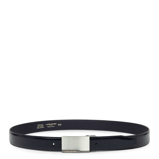 Ceinture - Ceinture Cuir Lisse Homme #couleur_bleu-fonc