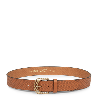 ceinture - ceinture cuir végétal femme #couleur_cognac
