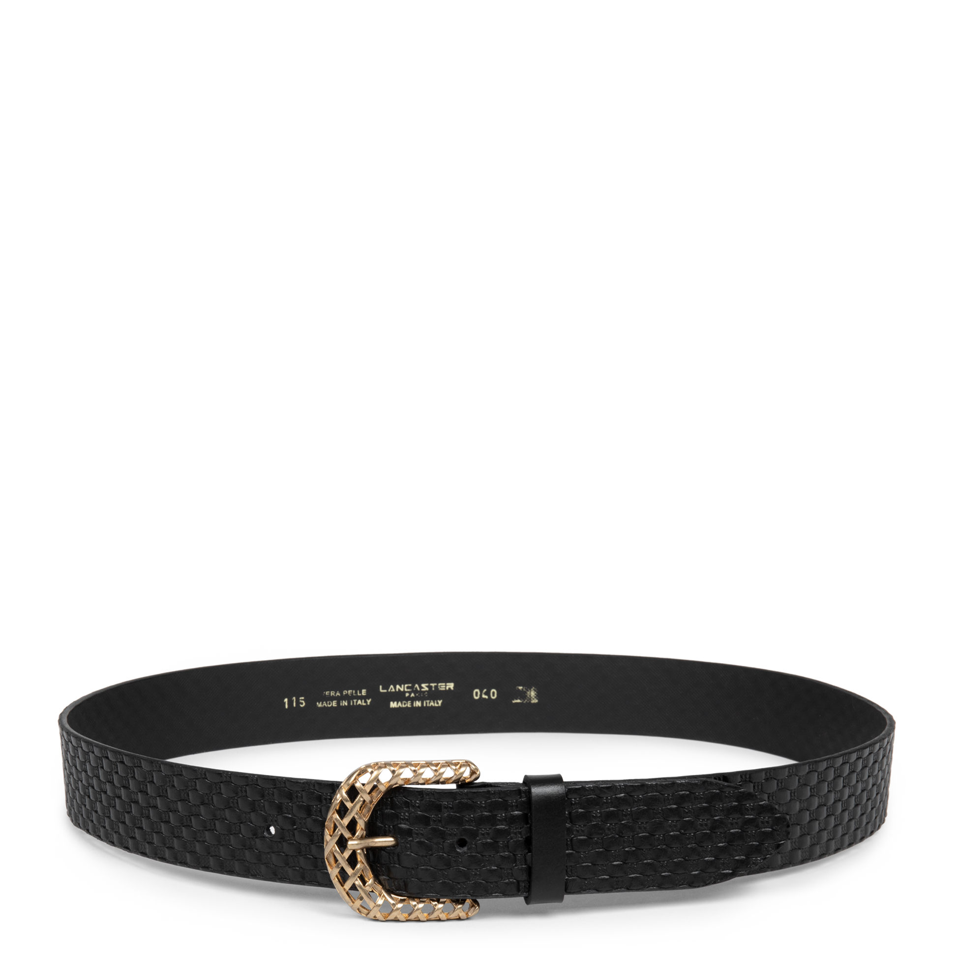 ceinture - ceinture cuir végétal femme #couleur_noir