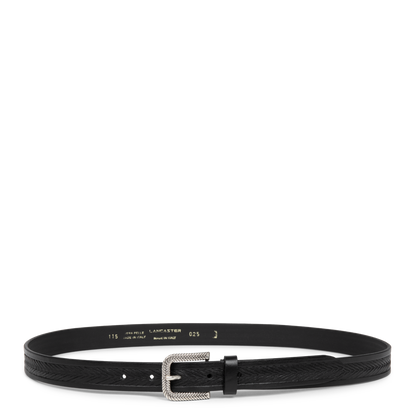 ceinture - ceinture cuir végétal femme #couleur_noir