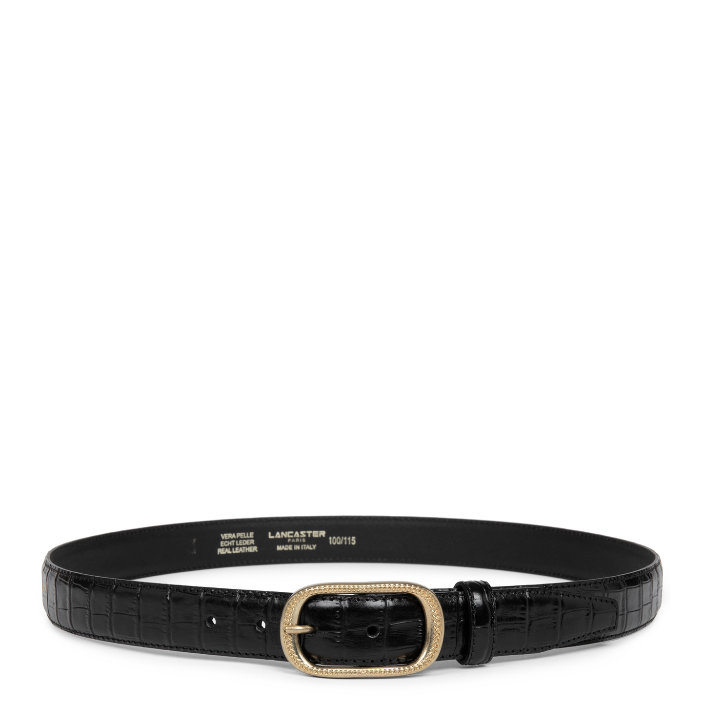 ceinture - ceinture cuir croco femme #couleur_noir-croco