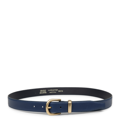 ceinture - ceinture cuir lisse femme #couleur_bleu-cendre