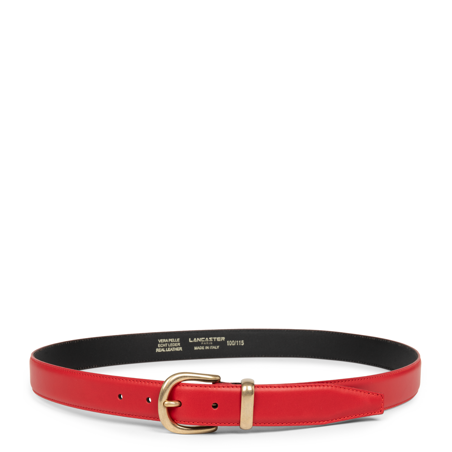 ceinture - ceinture cuir lisse femme #couleur_rouge
