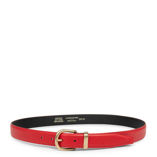 ceinture - ceinture cuir lisse femme #couleur_rouge