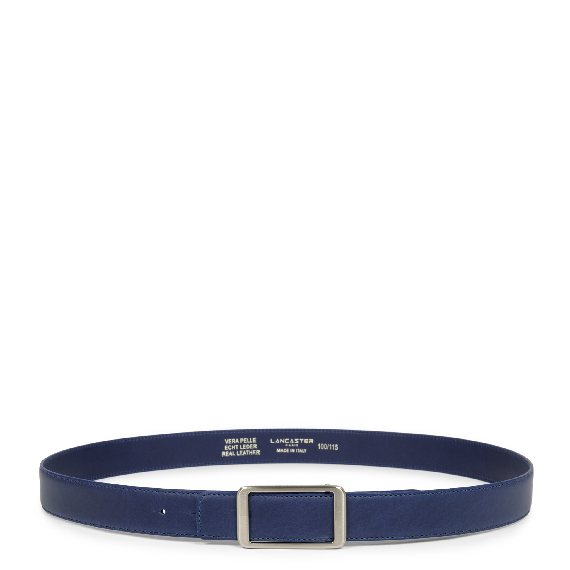 ceinture - ceinture cuir lisse femme #couleur_bleu-cendre