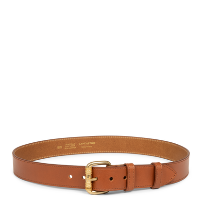 Ceinture - Ceinture Cuir Lisse Femme #couleur_camel