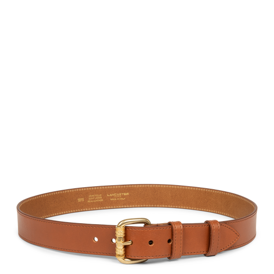 Ceinture - Ceinture Cuir Lisse Femme #couleur_camel