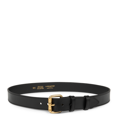 Ceinture - Ceinture Cuir Lisse Femme #couleur_noir