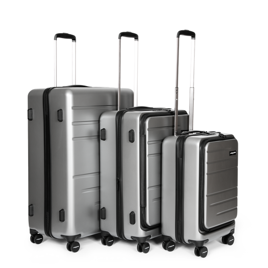 set de 3 valises - bagages #couleur_etain